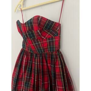 Jack Wills Strapless Tartan Mini Dress